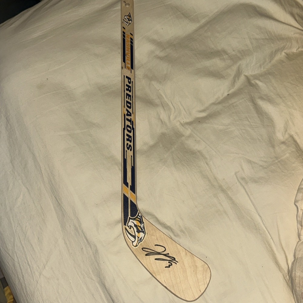 JEREMY LAUZON AUTOGRAPHED SIGNED NHL Mini HOCKEY Stick NASHVILLE PREDATORS F1